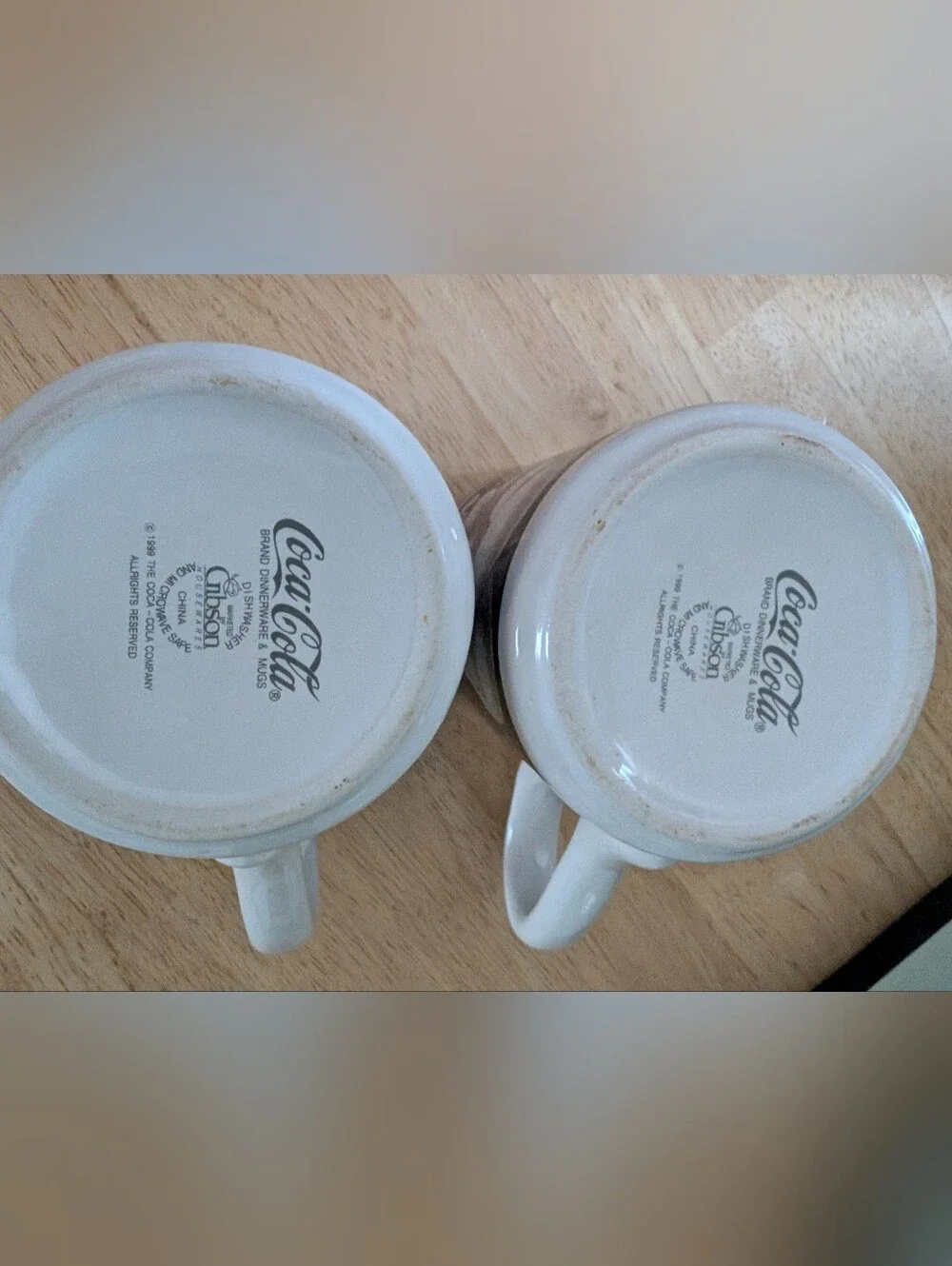 Vintage Gibson Coca Cola Polar Bear Mugs Cups